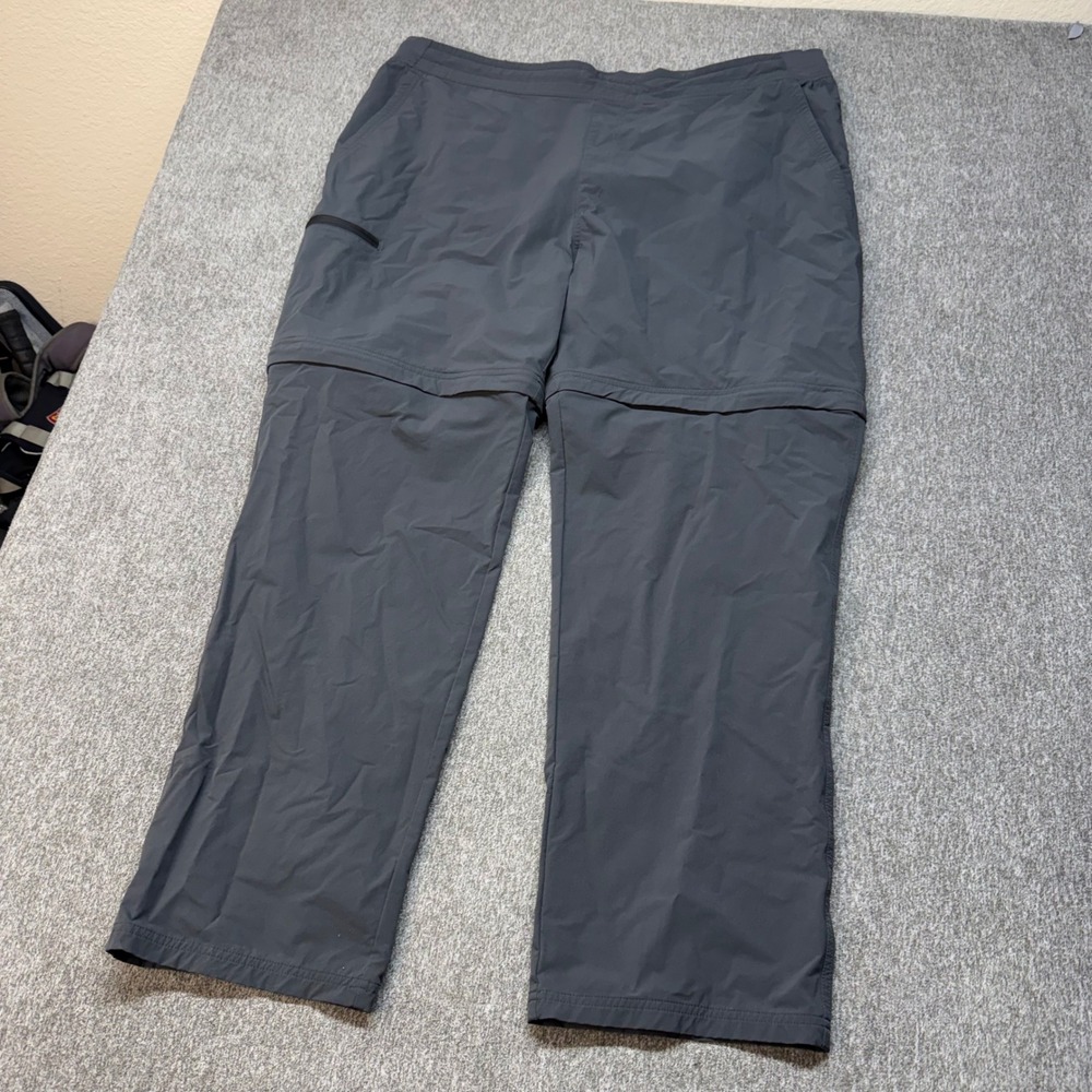 REI Co-op Mens Gray Convertible Zip Off Hiking Pants Shorts XXL 1323